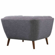 Phantom Mid-Century Modern Chair in Dark Gray Linen and Walnut Legs - Furniture City (CA)l