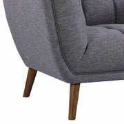 Phantom Mid-Century Modern Chair in Dark Gray Linen and Walnut Legs - Furniture City (CA)l
