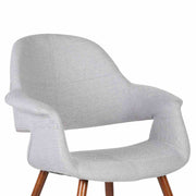 Phoebe Mid-Century Dining Chair in Walnut Finish and Gray Fabric - Furniture City (CA)l