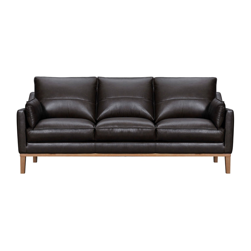 Pompeii 87" Dark Brown Leather Sofa - Furniture City (CA)l