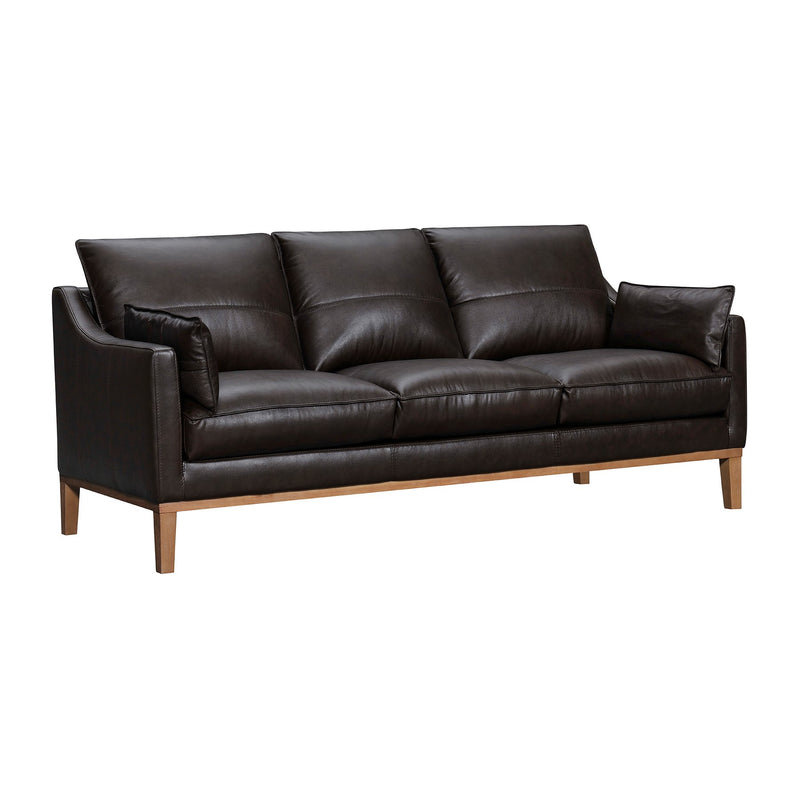Pompeii 87" Dark Brown Leather Sofa - Furniture City (CA)l