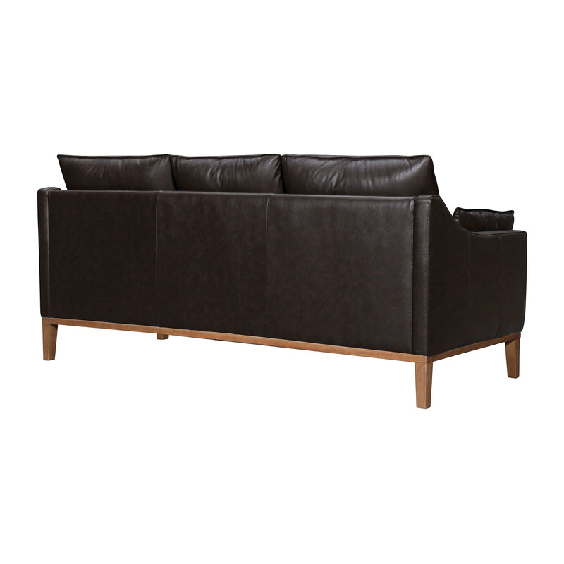 Pompeii 87" Dark Brown Leather Sofa - Furniture City (CA)l