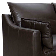 Pompeii 87" Dark Brown Leather Sofa - Furniture City (CA)l