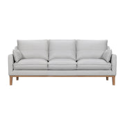 Pompeii 87" Dove Gray Leather Sofa - Furniture City (CA)l