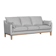 Pompeii 87" Dove Gray Leather Sofa - Furniture City (CA)l