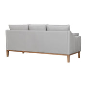 Pompeii 87" Dove Gray Leather Sofa - Furniture City (CA)l