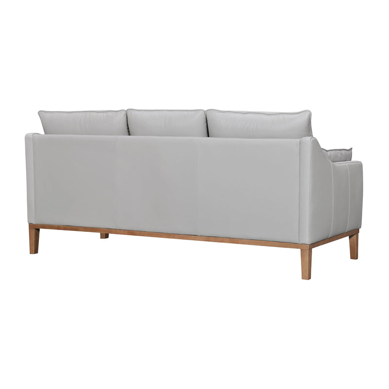 Pompeii 87" Dove Gray Leather Sofa - Furniture City (CA)l