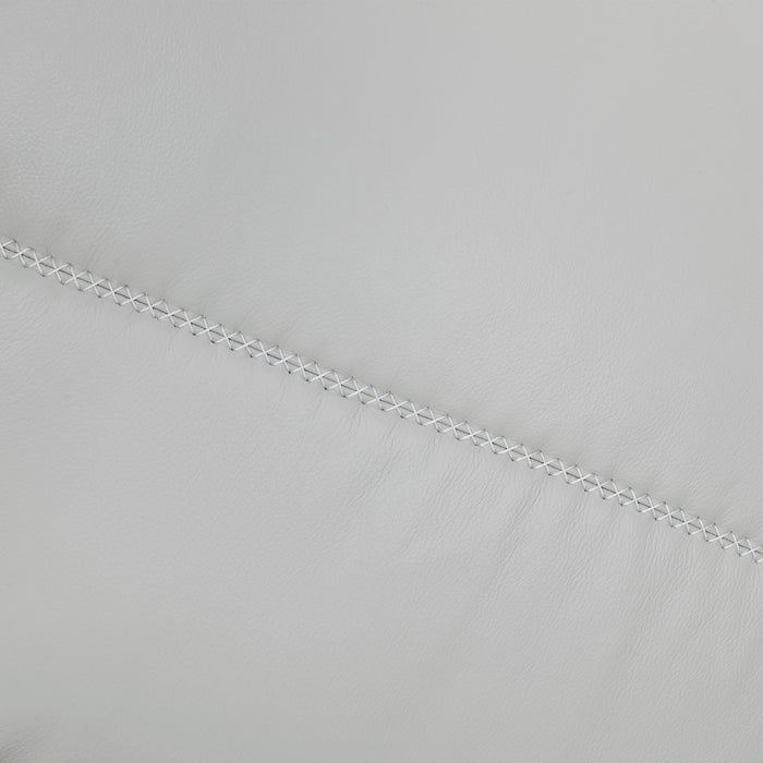 Pompeii 87" Dove Gray Leather Sofa