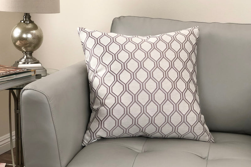 Andante Contemporary Decorative Feather and Down Throw Pillow In Birch Jacquard Fabric - Furniture City (CA)l
