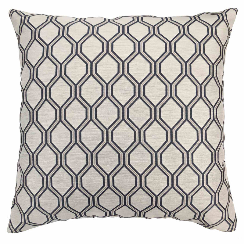 Andante Contemporary Decorative Feather and Down Throw Pillow In Cobalt Jacquard Fabric - Furniture City (CA)l