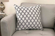 Andante Contemporary Decorative Feather and Down Throw Pillow In Cobalt Jacquard Fabric - Furniture City (CA)l