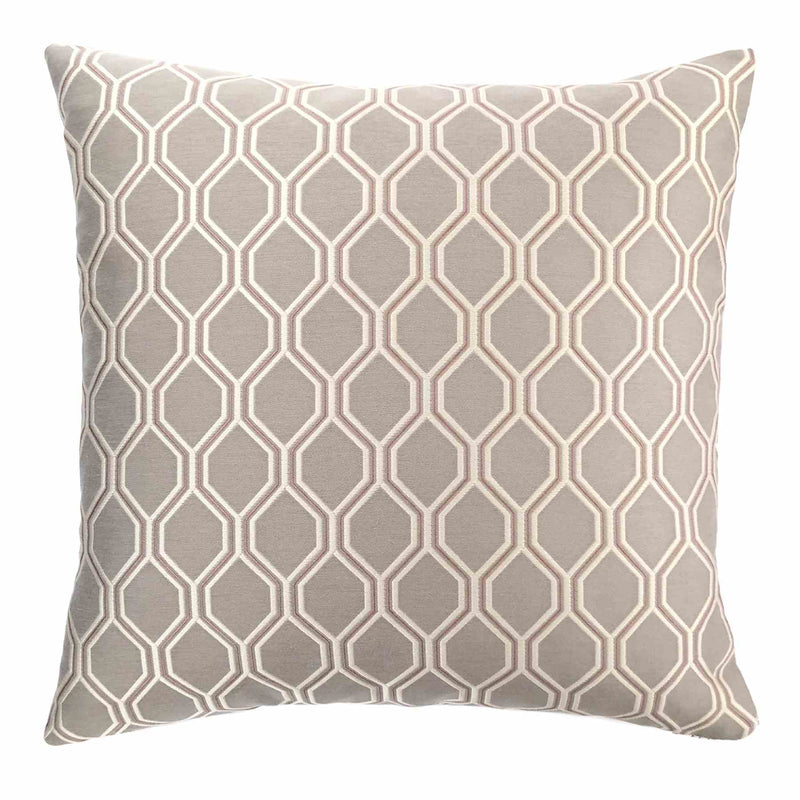 Andante Contemporary Decorative Feather and Down Throw Pillow In Dove Jacquard Fabric - Furniture City (CA)l