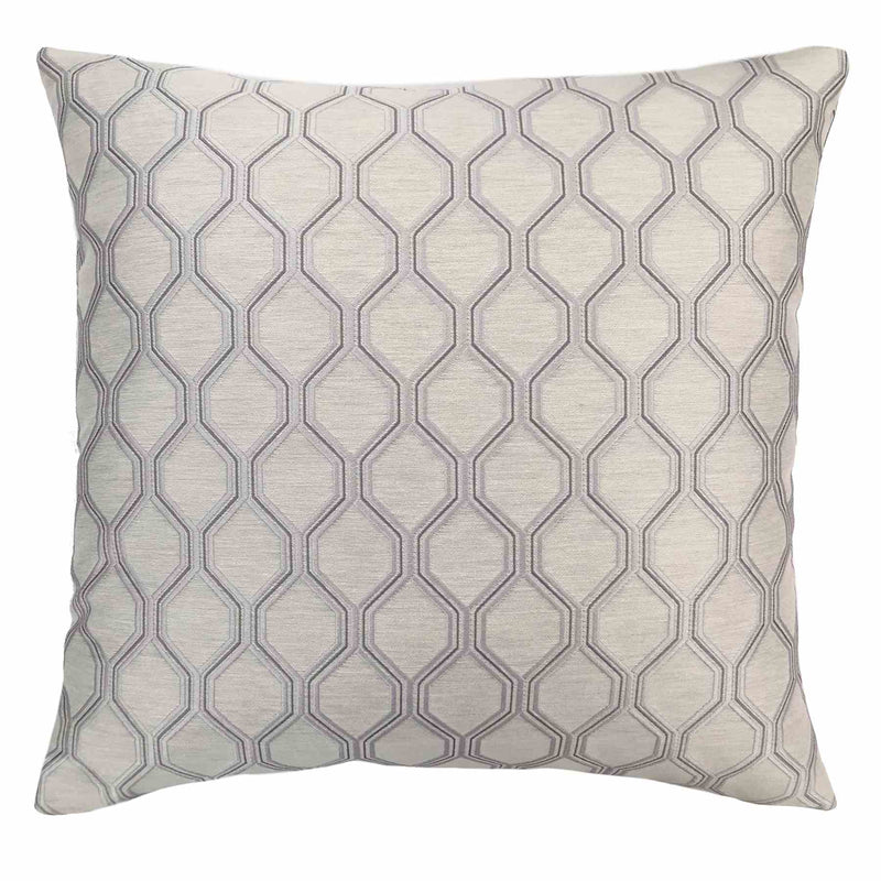 Andante Contemporary Decorative Feather and Down Throw Pillow In Platinum Jacquard Fabric - Furniture City (CA)l