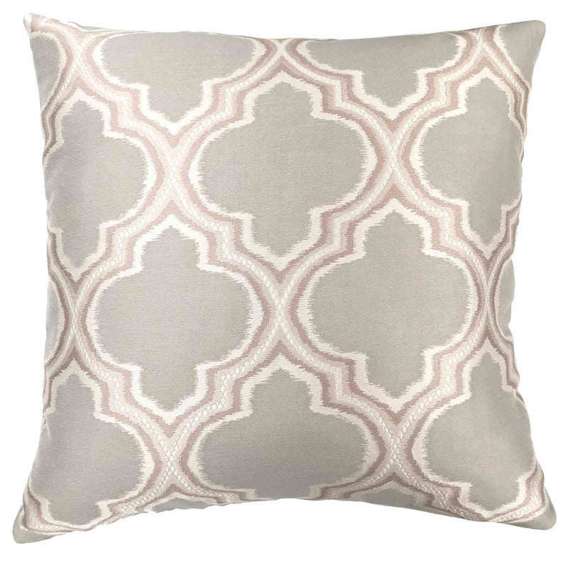 Aria Contemporary Decorative Feather and Down Throw Pillow In Dove Jacquard Fabric - Furniture City (CA)l