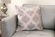 Aria Contemporary Decorative Feather and Down Throw Pillow In Dove Jacquard Fabric - Furniture City (CA)l