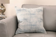 Coban Contemporary Decorative Feather and Down Throw Pillow In Sea Foam Jacquard Fabric - Furniture City (CA)l