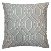Frances Contemporary Decorative Feather and Down Throw Pillow In Sea Jacquard Fabric - Furniture City (CA)l