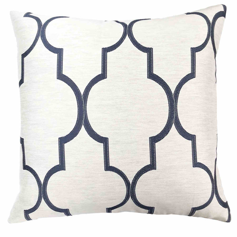 Paxton Contemporary Decorative Feather and Down Throw Pillow In Cobalt Jacquard Fabric - Furniture City (CA)l