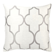 Paxton Contemporary Decorative Feather and Down Throw Pillow In Light Gray Jacquard Fabric - Furniture City (CA)l