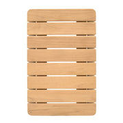 Portals Outdoor C-Shape Side Table in Light Sand Matte Finish and Natural Teak Wood Top - Furniture City (CA)l