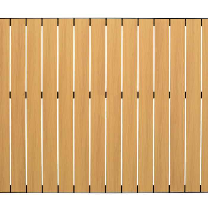 Panama Outdoor Black Aluminum Rectangular Dining Table