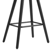Piper 26" Counter Height Backless Bar Stool in Gray Faux Leather and Black Wood - Furniture City (CA)l