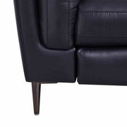 Primrose Contemporary Chair in Dark Metal Finish and Navy Genuine Leather - Furniture City (CA)l