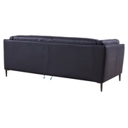 Primrose Contemporary Sofa in Dark Metal Finish and Navy Genuine Leather - Furniture City (CA)l