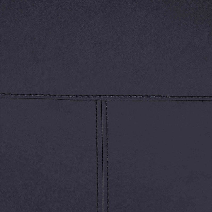 Primrose Contemporary Sofa in Dark Metal Finish and Navy Genuine Leather