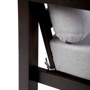 Paradise Outdoor Dark Eucalyptus Wood Lounge Chair with Gray Cushions - Furniture City (CA)l