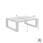 Paradise Outdoor Dark Eucalyptus Wood Coffee Table - Furniture City (CA)l