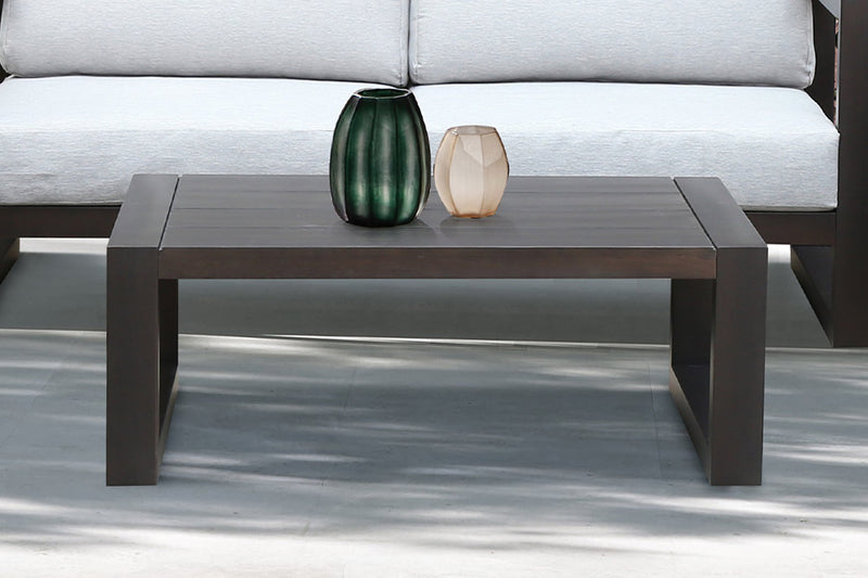 Paradise Outdoor Dark Eucalyptus Wood Coffee Table - Furniture City (CA)l