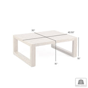 Paradise Outdoor Light Eucalyptus Wood Coffee Table - Furniture City (CA)l