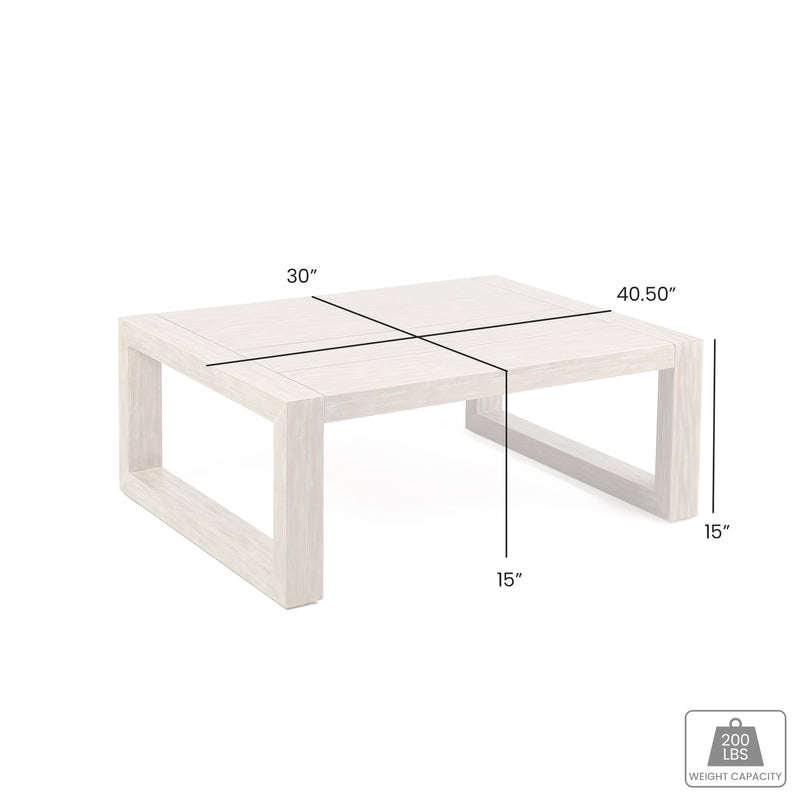 Paradise Outdoor Light Eucalyptus Wood Coffee Table - Furniture City (CA)l