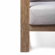 Paradise Outdoor Light Eucalyptus Wood Sofa with Gray Cushions - Furniture City (CA)l
