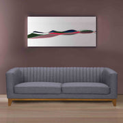 Prism Mid-Century Sofa in Champagne Wood Finish and Dark Gray Fabric - Furniture City (CA)l