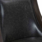 Presley 30" Bar Height Wood Swivel Barstool in Espresso Finish with Onyx Faux Leather - Furniture City (CA)l