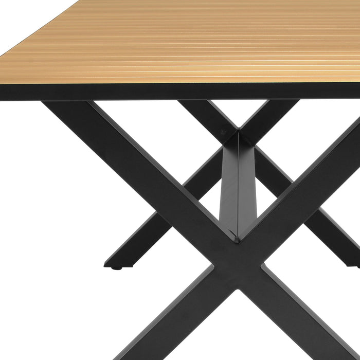 Paseo Outdoor Black Aluminum Rectangular Dining Table