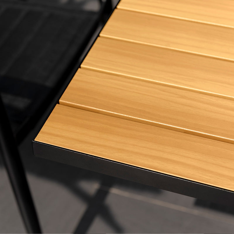 Paseo Outdoor Black Aluminum Rectangular Dining Table - Furniture City (CA)l