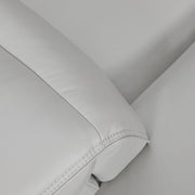 Prato 89" Dove Gray Leather Sofa - Furniture City (CA)l