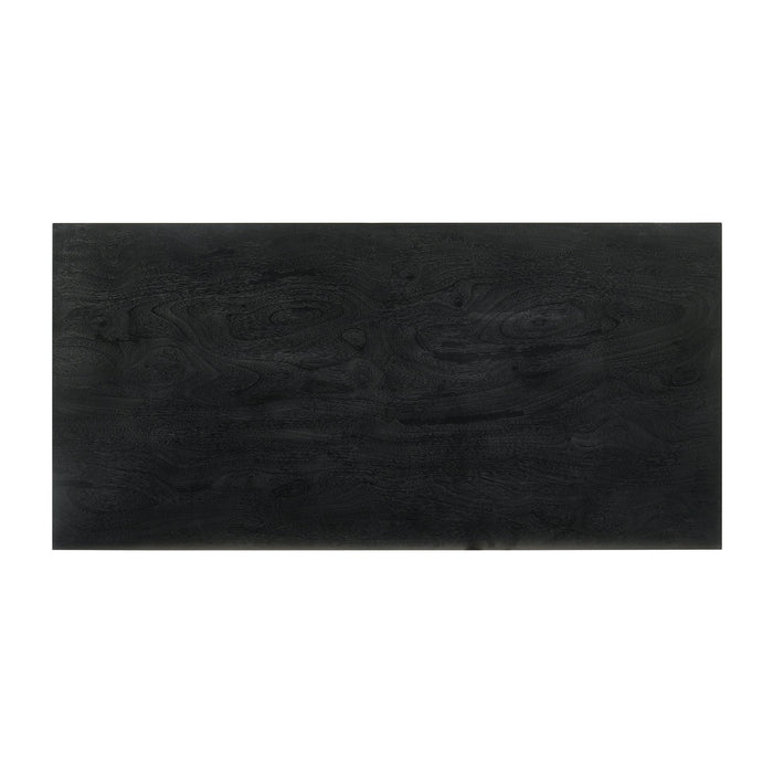 Petra King Platform Wood Bed Frame in Black Finish