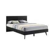 Petra Queen Platform Wood Bed Frame in Black Finish - Furniture City (CA)l