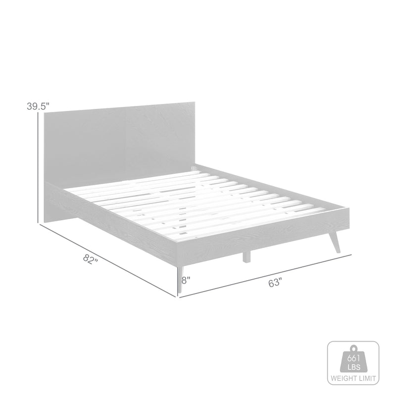 Petra Queen Platform Wood Bed Frame in Black Finish - Furniture City (CA)l