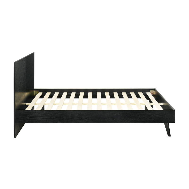 Petra Queen Platform Wood Bed Frame in Black Finish - Furniture City (CA)l