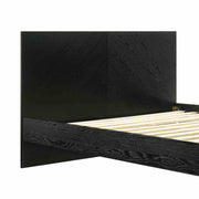 Petra Queen Platform Wood Bed Frame in Black Finish - Furniture City (CA)l