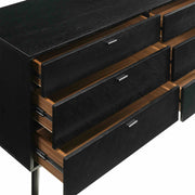 Petra 6 Drawer Wood Dresser in Black Finish - Furniture City (CA)l