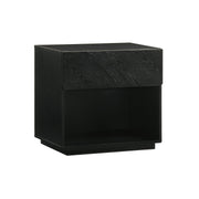 Petra 1 Drawer Wood Nightstand in Black Finish - Furniture City (CA)l