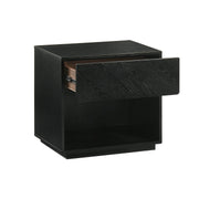 Petra 1 Drawer Wood Nightstand in Black Finish - Furniture City (CA)l