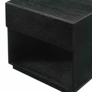 Petra 1 Drawer Wood Nightstand in Black Finish - Furniture City (CA)l