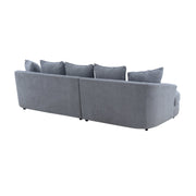 Queenly Gray Fabric Upholstered Corner Sofa - Furniture City (CA)l